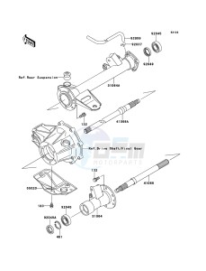 KLF250 KLF250-A3 EU GB drawing Rear Axle