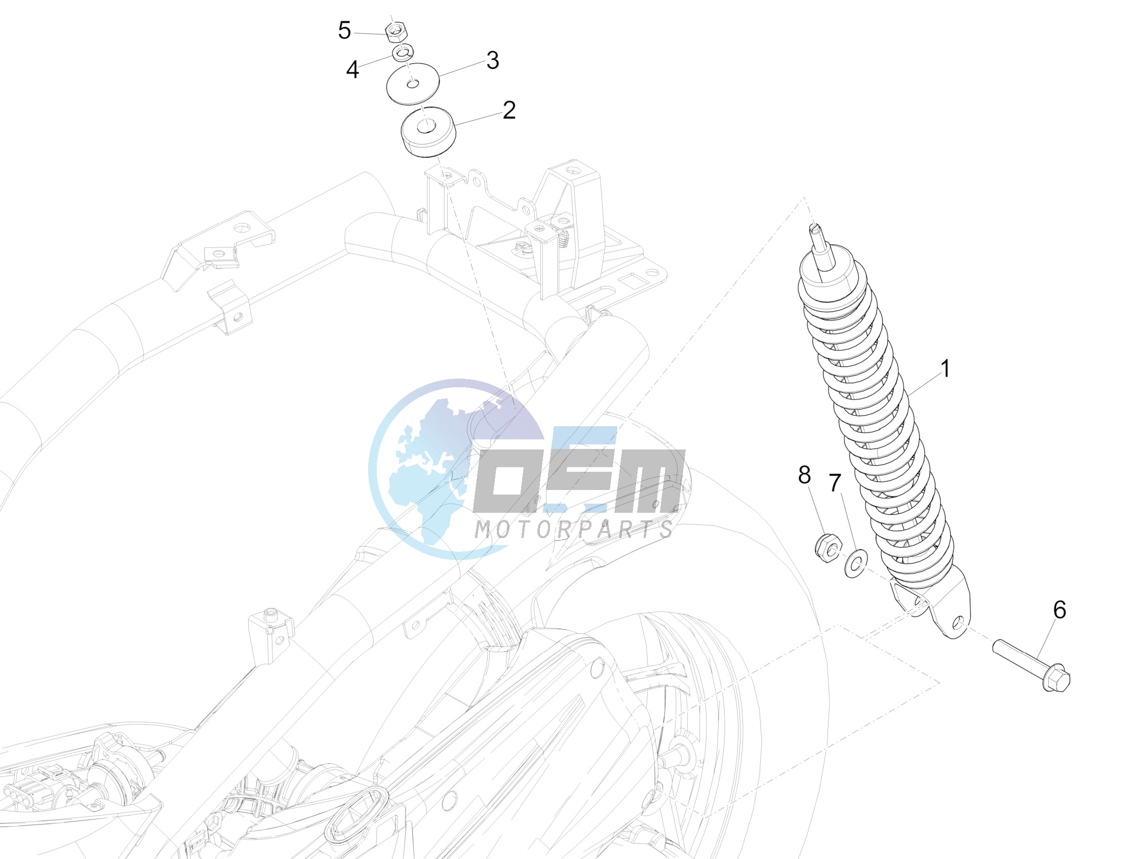 Rear suspension - Shock absorber/s