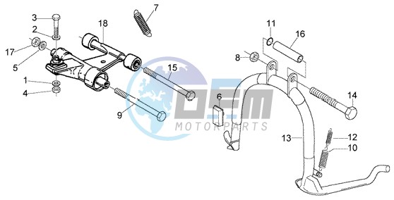 Central Stand - Swinging arm