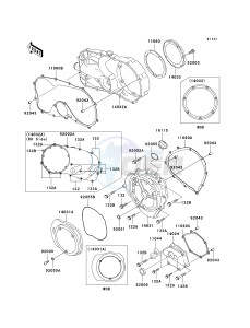 VN 750 A [VULCAN 750] (A6F) A6F drawing ENGINE COVER-- S- -