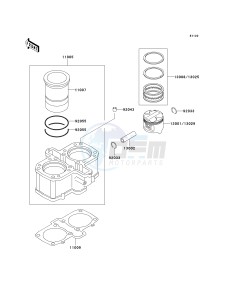 EX 500 D [NINJA 500R] (D10-D12) [NINJA 500R] drawing CYLINDER_PISTON-- S- -