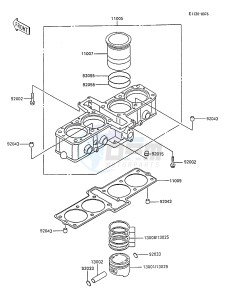 ZX 600 C [NINJA 600R] (C8-C9) [NINJA 600R] drawing CYLINDER_PISTON-- S- -