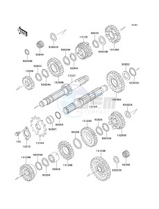 KL 250 D [KLR250] (D15-D19) [KLR250] drawing TRANSMISSION