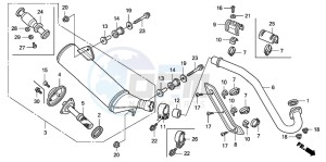 TRX450R drawing EXHAUST MUFFLER