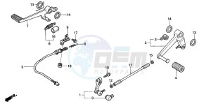 CBR900RE drawing PEDAL