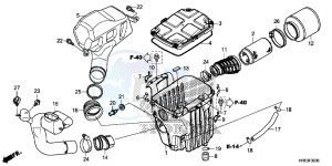 TRX500FM5F TRX500FM Europe Direct - (ED) drawing AIR CLEANER