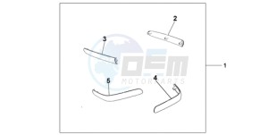 GL18009 Australia - (U / AB NAV) drawing CHROME SADDLEBAG