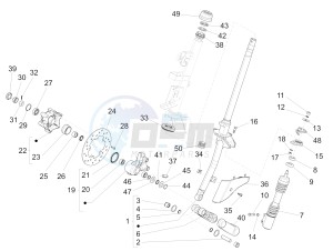 LT 150 4T 3V IE NOABS E3 (APAC) drawing Fork/steering tube - Steering bearing unit