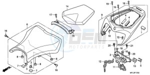 CBR1000RRA UK - (E / MKH) drawing SEAT