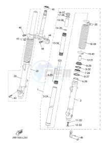 XT660ZA XT660Z ABS TENERE (2BE3 2BE3 2BE3) drawing FRONT FORK