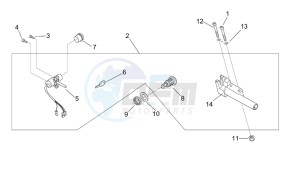 Scarabeo 50 2t (eng. Minarelli) drawing Lock hardware kit