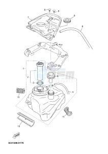 YN50F OVETTO 4 (2ACE) drawing FUEL TANK