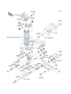 KX 250 T [KX250F] (TF) T6F drawing REAR SUSPENSION