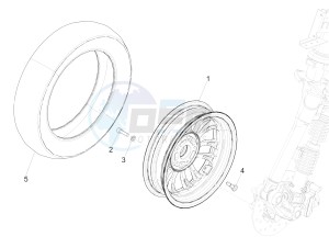 150 Sprint 4T 3V ie (APAC) (AU, CD, EX, JP, RI, TH, TN) drawing Front wheel