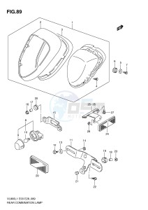 VL800 (E3-E28) VOLUSIA drawing REAR COMBINATION LAMP (VL800L1 E28)