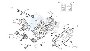 Ark LC Yellow-Matt Black 250 drawing Crankcase - Crankshaft - Carter