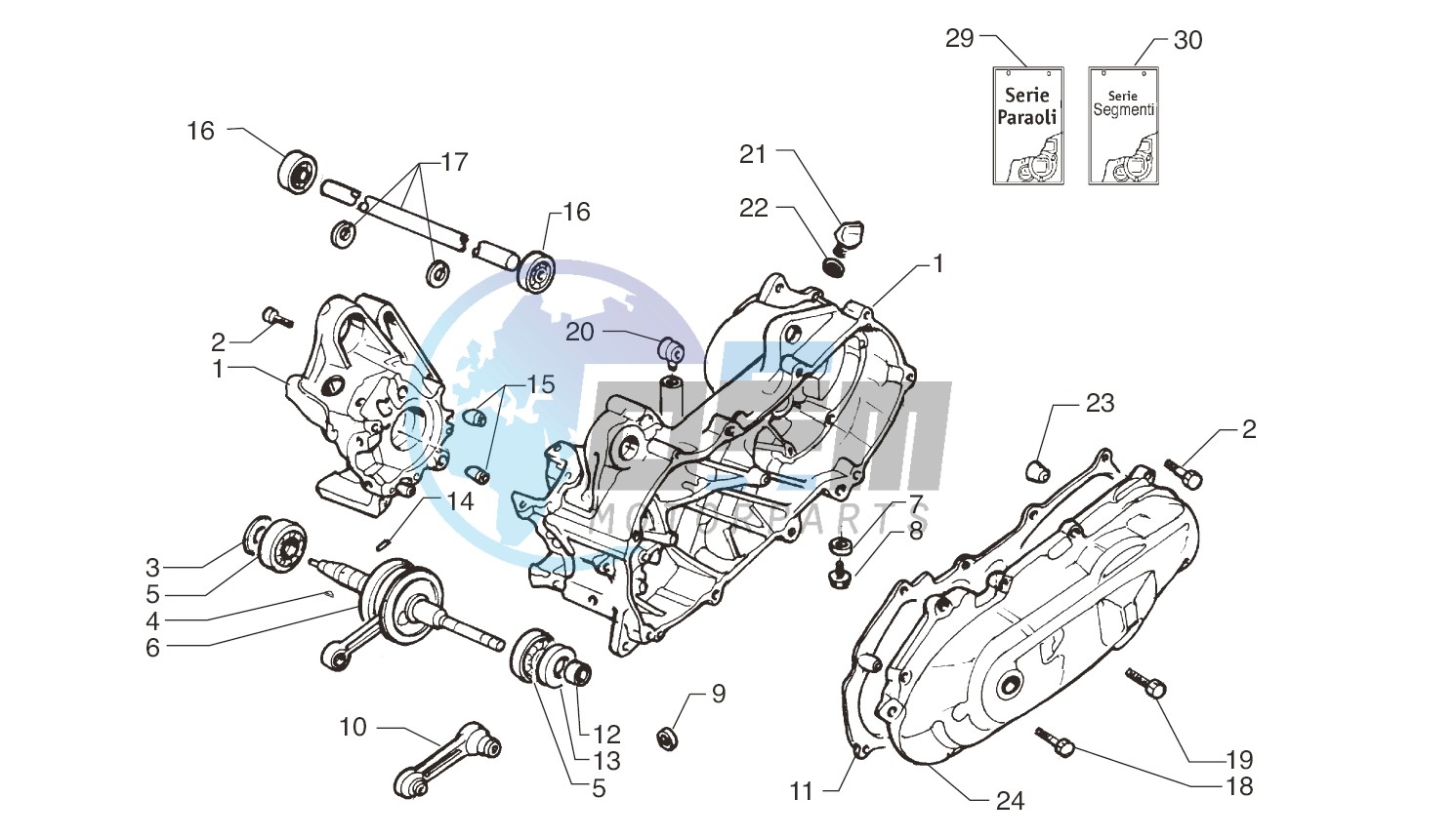 Crankcase - Crankshaft - Carter