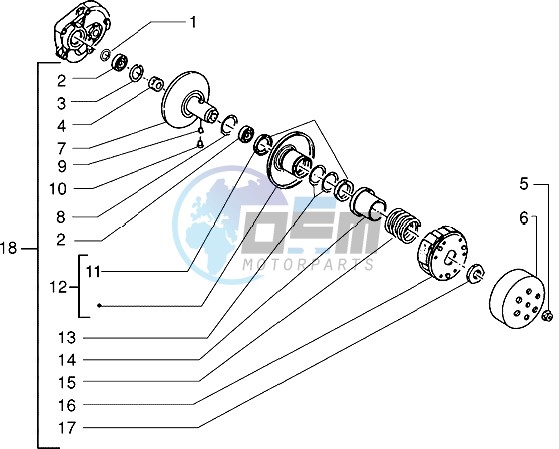 Driven pulley