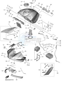 YZF-R6 YZF600 R6 (BN6A) drawing FUEL TANK