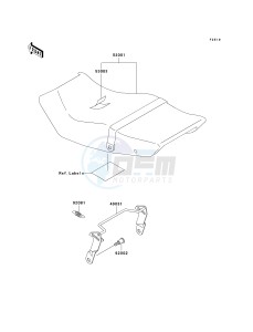 EX 250 F [NINJA 250R] (F15-F19) [NINJA 250R] drawing SEAT