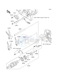 VN 2000 J [VULCAN 2000 CLASSIC LT] (8F-9F) 0J9F drawing GEAR CHANGE DRUM_SHIFT FORK-- S- -