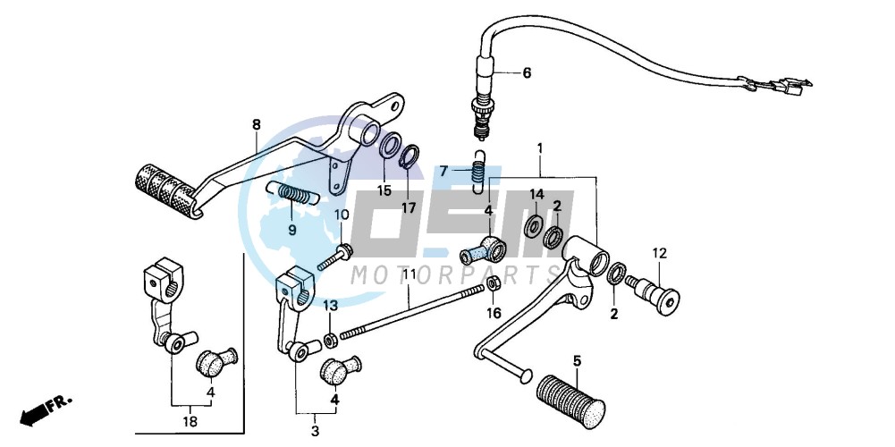 BRAKE PEDAL/CHANGE PEDAL