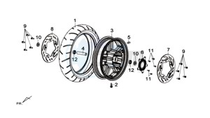 MAXSYM 600 I ABS EXECUTIVE SPORT L6 drawing FRONT WHEEL