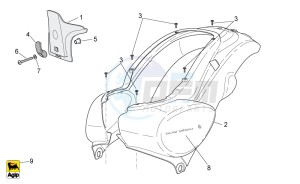 Scarabeo 100 4T e3 drawing Rear body I