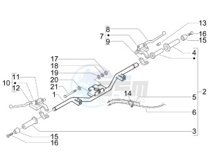 Beverly 500 (USA) USA drawing Handlebars - Master cilinder