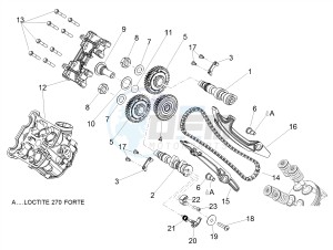 DORSODURO 900 E4 ABS (EMEA) drawing Front cylinder timing system