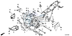 CRF250MF CRF250M UK - (E) drawing FRAME BODY