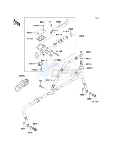 KSV 700 A [KFX 700] (A6F-A9F) A7F drawing FRONT MASTER CYLINDER