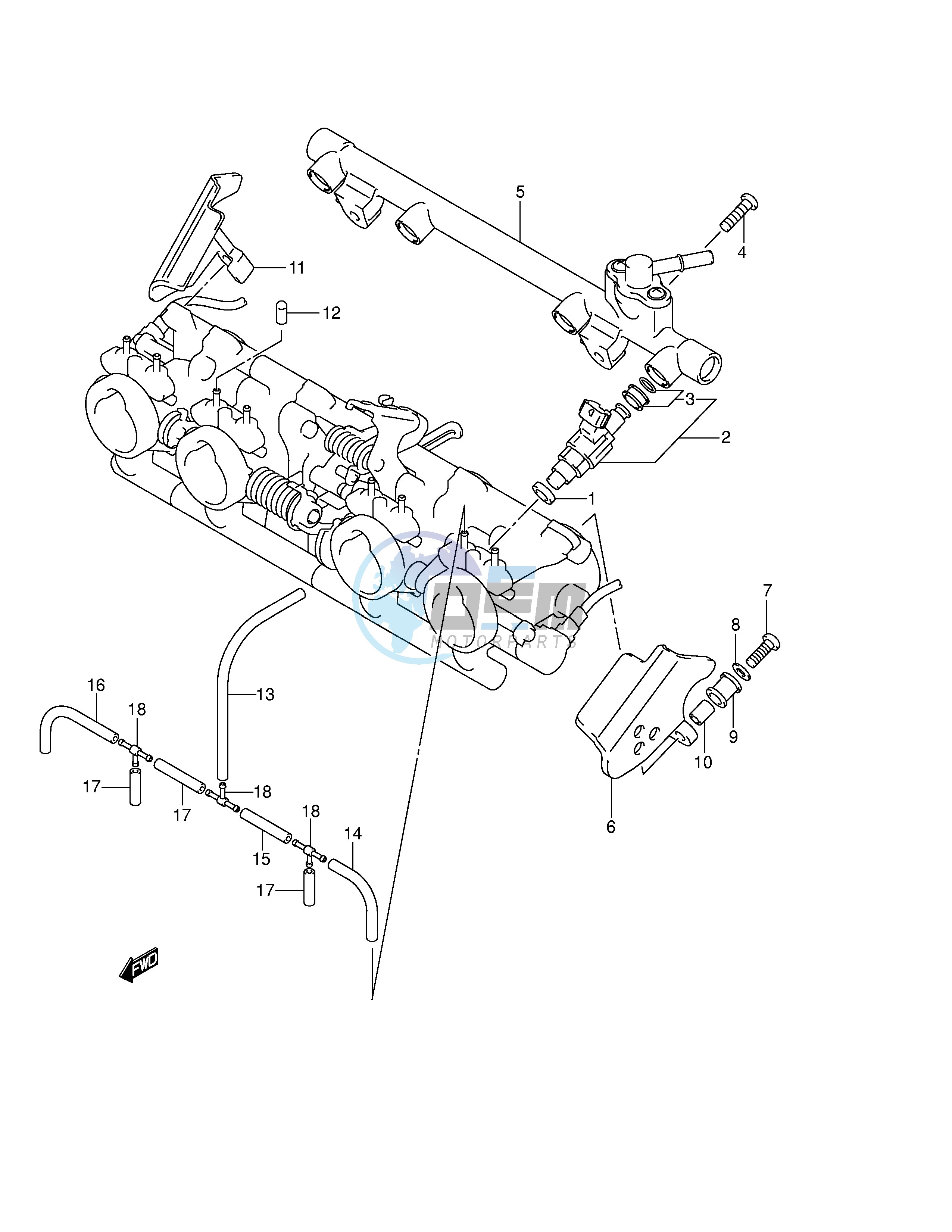 THROTTLE BODY HOSE JOINT (MODEL K3 K4 K5)