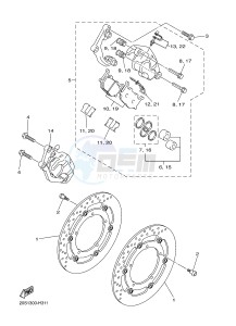 XJ6N 600 XJ6-N (NAKED) (20SF) drawing FRONT BRAKE CALIPER