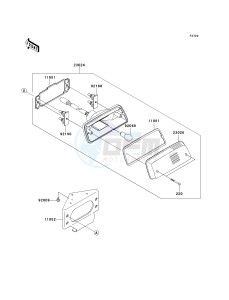 KVF 650 B [PRAIRIE 650 4X4 ADVANTAGE CLASSIC] (B1) [PRAIRIE 650 4X4 ADVANTAGE CLASSIC] drawing TAILLIGHT-- S- -