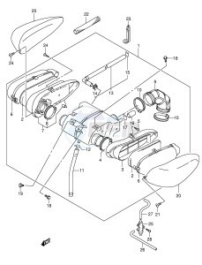 VL125 (E2) drawing AIR CLEANER (MODEL K2 K3 K4)