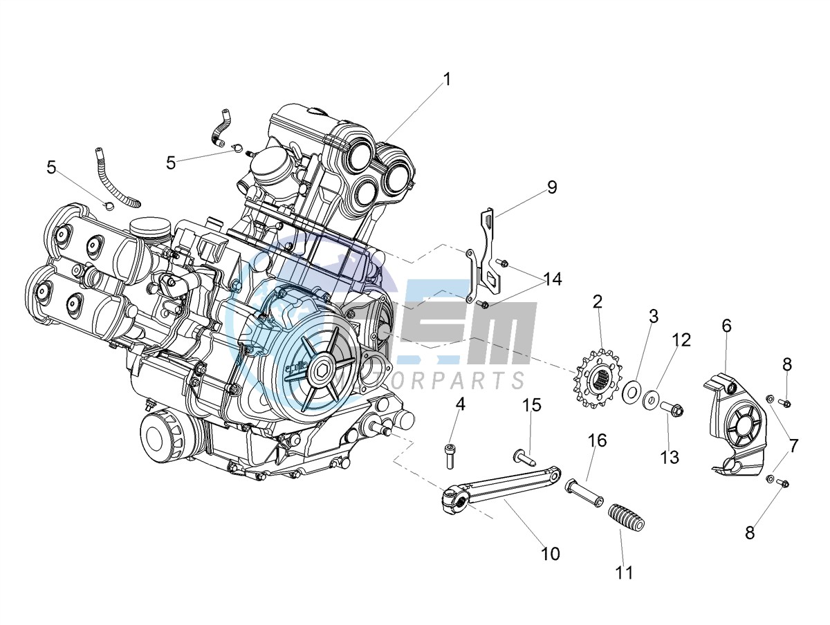 Engine-Completing part-Lever