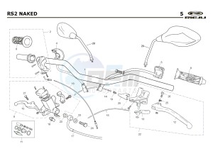 RS2 NAKED 125 drawing CONTROLS -  STEER