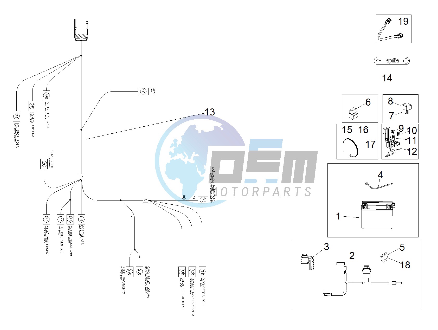 Rear electrical system