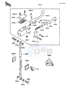 KX 500 A [KX500] (A1) [KX500] drawing FRONT MASTER CYLINDER -- 83 A1- -