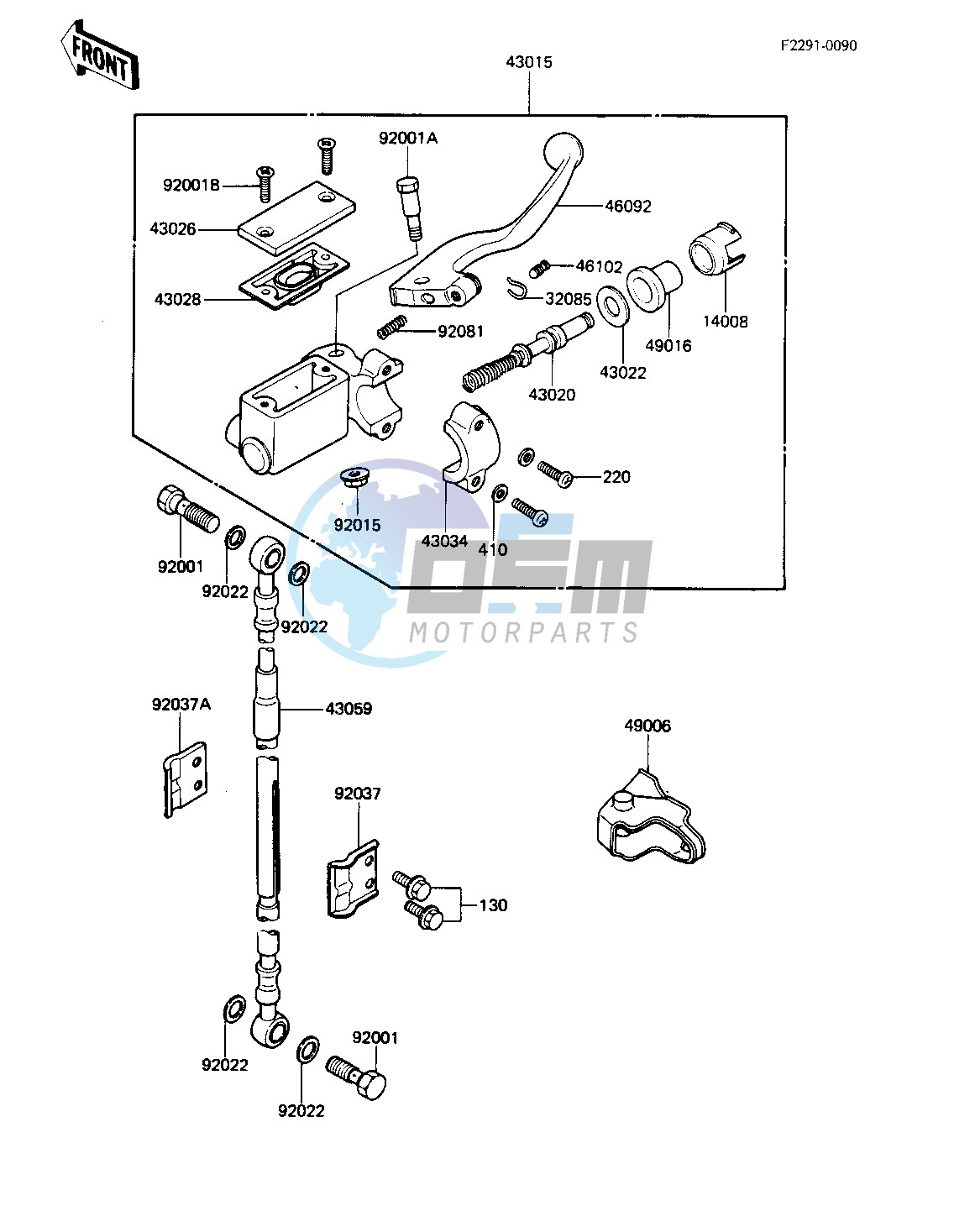 FRONT MASTER CYLINDER -- 83 A1- -