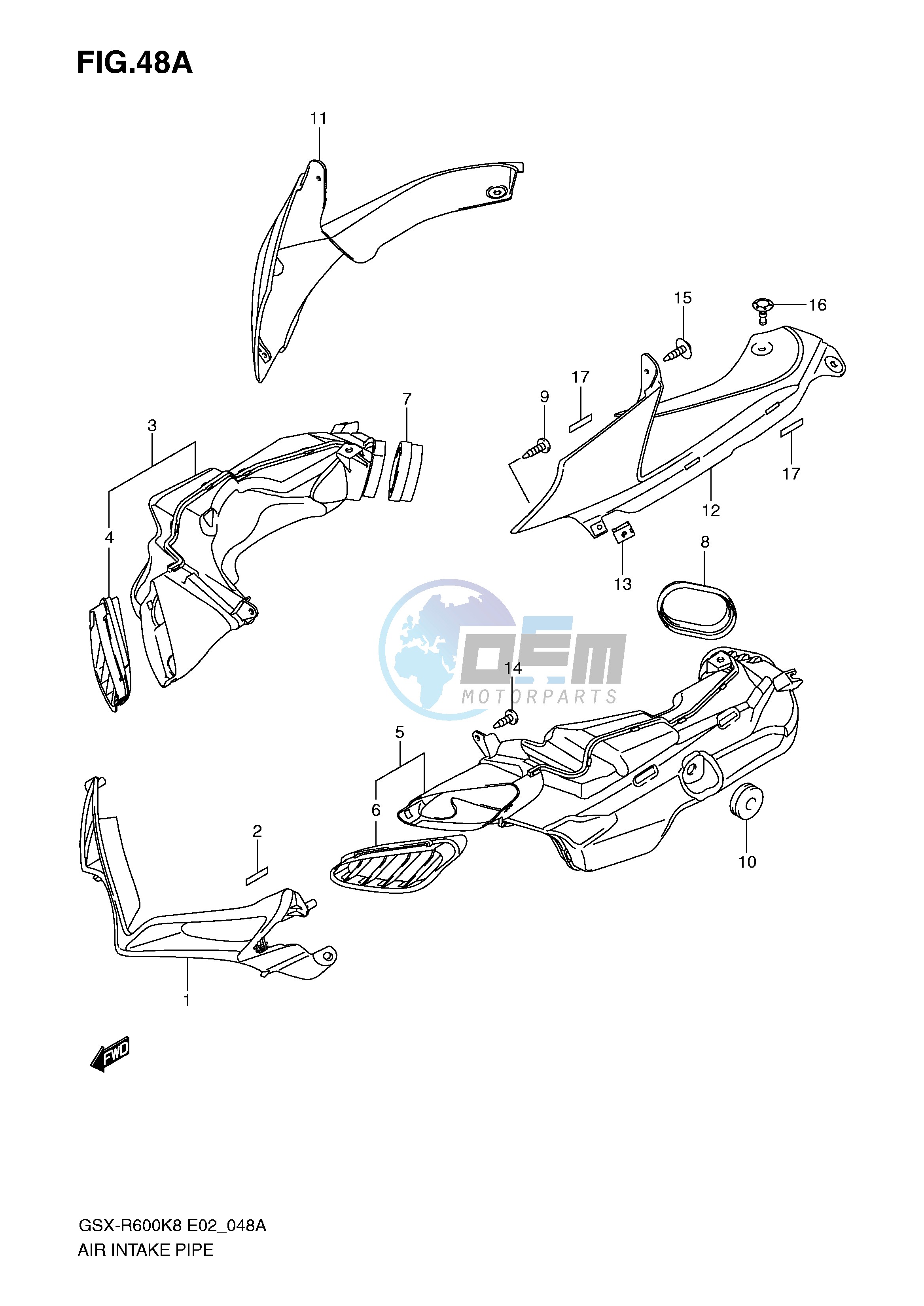 AIR INTAKE PIPE (MODEL K9)