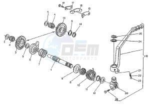 W8 FA 125 drawing KICK STARTER GEARS