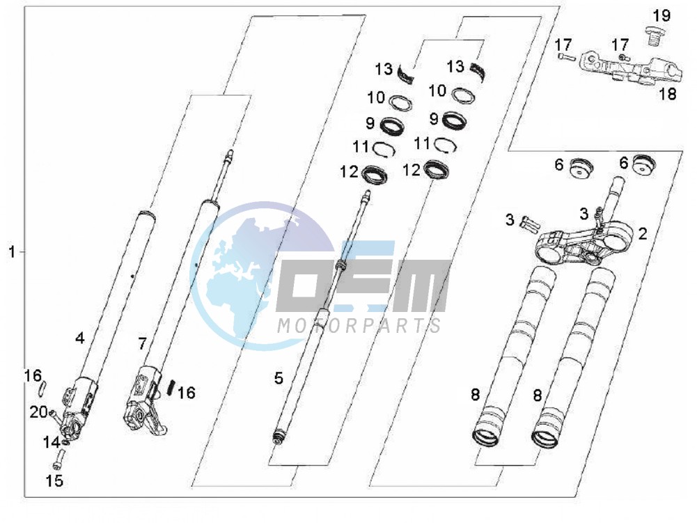 Front fork (Positions)