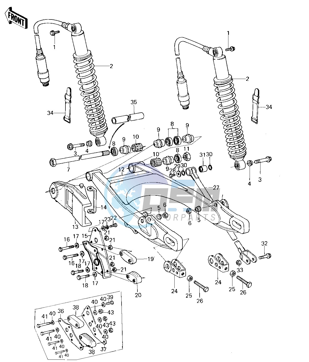 SWING ARM_SHOCK ABSORBERS -- 78-79 KX125-A4_A5- -