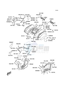 KVF300 KVF300CCF EU drawing Rear Fender(s)