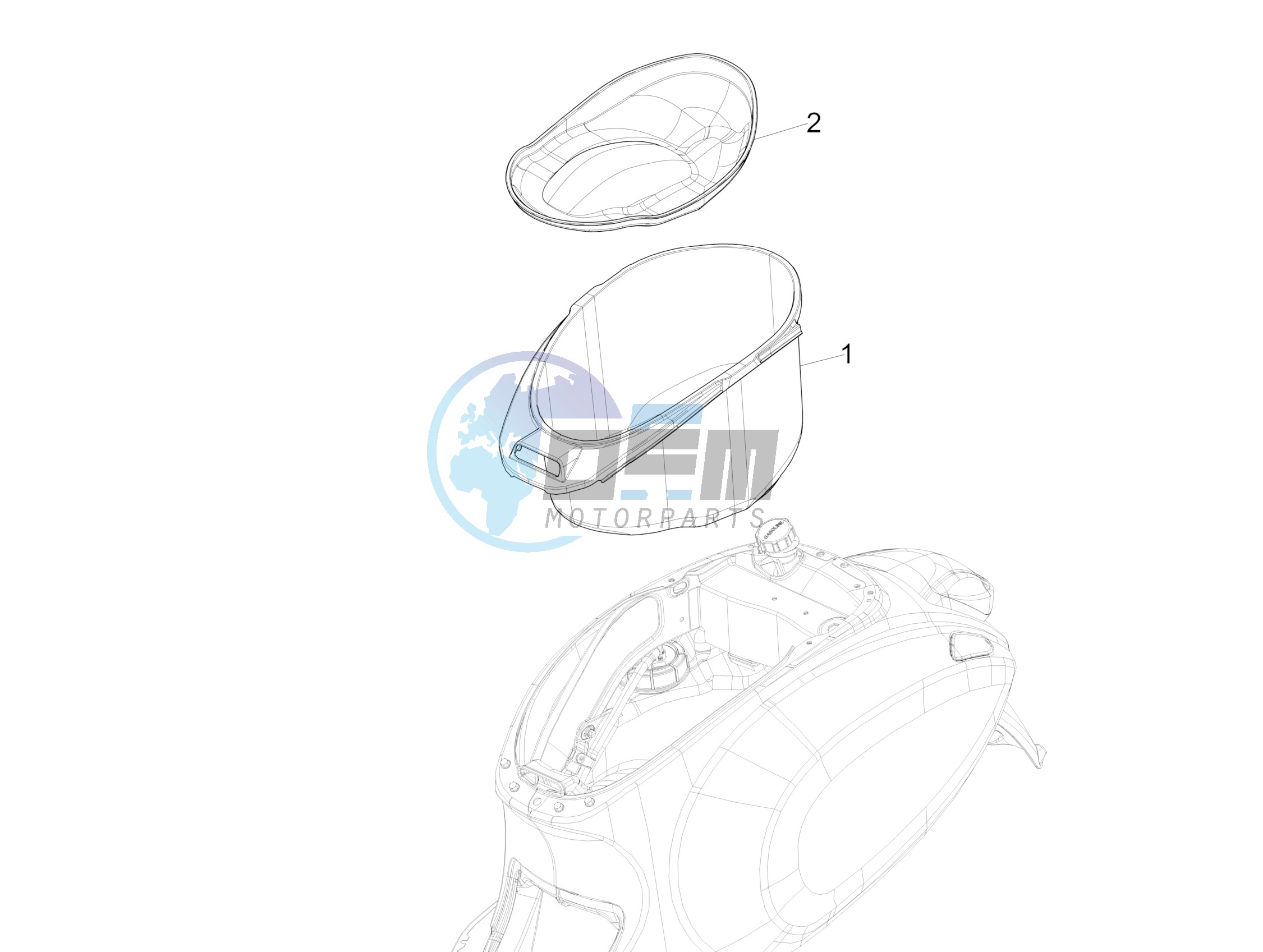 Helmet housing - Undersaddle