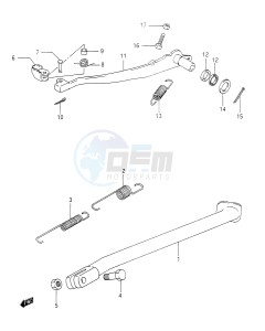 DR350 (E28) drawing STAND - REAR BRAKE