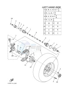 YFM700FWAD YFM7FGPSEB GRIZZLY 700 EPS SPECIAL EDITION (1HPB) drawing FRONT WHEEL