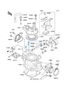 KX85 / KX85 II KX85A6F EU drawing Cylinder Head/Cylinder